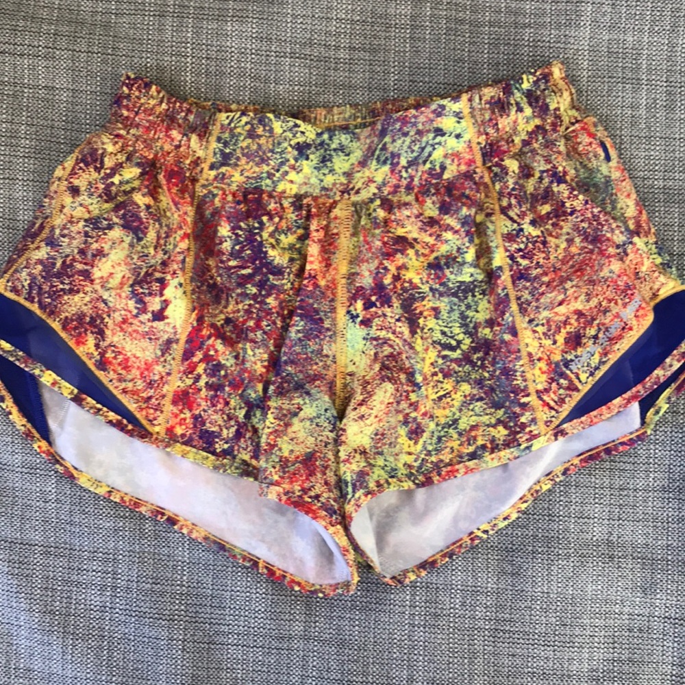 Lululemon hotty hot race shorts seawheeze collection